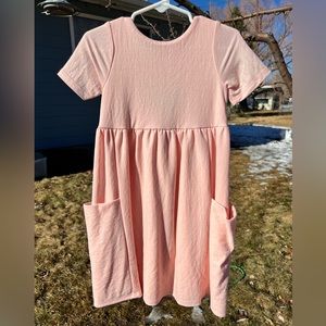 Pink Linen Dress 4T
